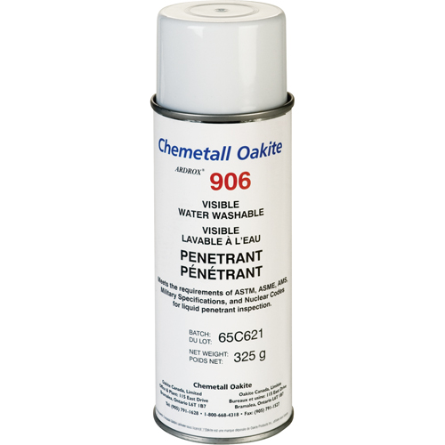 906 Water Washable Visible Penetrants, Aerosol Can Absolute Business Supply