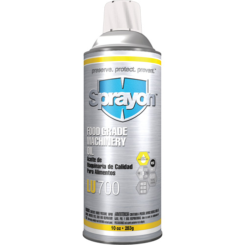 Huile &agrave; machine de cat&eacute;gorie alimentaire LU700, 10 oz, Canette a&eacute;rosol Absolute Business Supply
