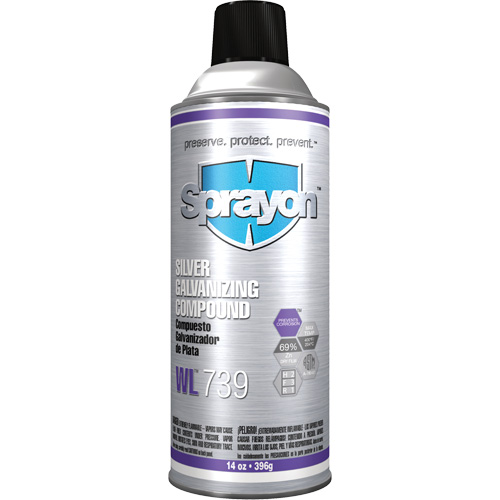 WL739 Silver Galvanizing Compound, Aerosol Can Absolute Business Supply