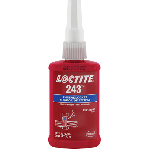 Threadlocker 243 Oil Tolerant, Blue, Medium, 50 ml, Bottle Absolute Business Supply