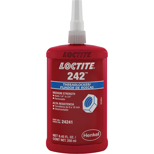 Threadlocker 242 , Blue, Medium, 250 ml, Bottle Absolute Business Supply