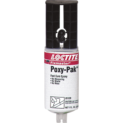 Adh&eacute;sif &agrave; s&eacute;chage rapide POXY PAK de Fixmaster, 92 g, Seringue, Deux composants, Translucide Absolute Business Supply