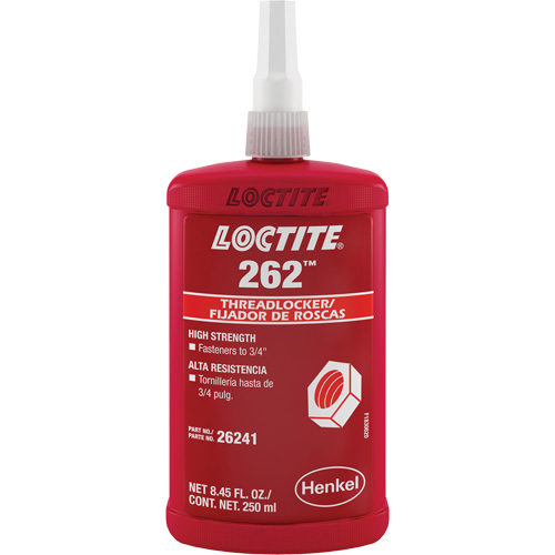 Threadlocker 262, Red, High, 250 ml, Bottle Absolute Business Supply