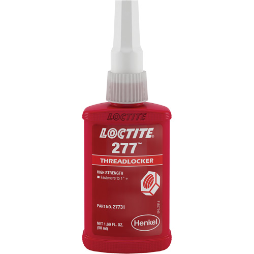 Threadlocker 277 Large Threads, Red, High, 50 ml, Bottle Absolute Business Supply
