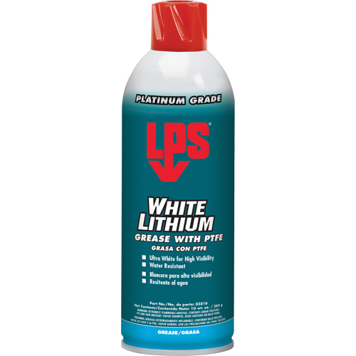 White Lithium Grease With PTFE, Aerosol Can Absolute Business Supply