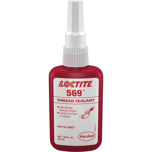 Scellant &agrave; filet hydraulique 569, Bouteille, 50 ml, -54° C - 149° C/-65° F - 300° F Absolute Business Supply