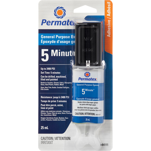 PermaPoxy 5 Minute General Purpose Epoxy, 29.5 ml, Epoxy, Two-Part, Clear Absolute Business Supply