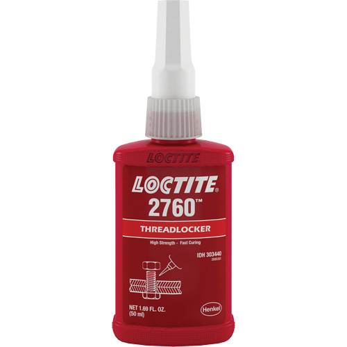 Compos&eacute; de blocage 2760 adh&eacute;sif instantan&eacute;, Rouge, &eacute;lev&eacute;, 50 ml, Bouteille Absolute Business Supply