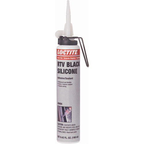 Superflex RTV Silicone Adhesive Sealant, Cartridge, Black Absolute Business Supply
