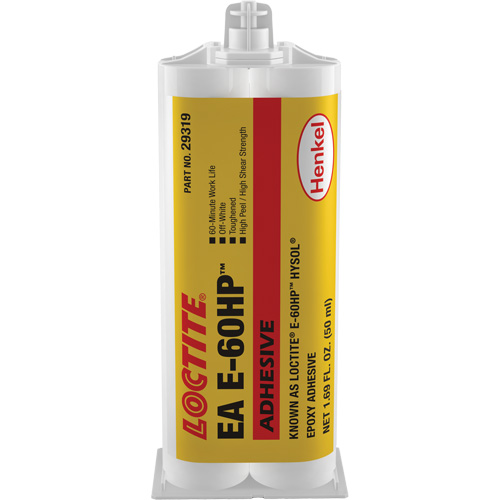 Adh&eacute;sif &eacute;poxyde E-60HP Hysol, 50 ml, Cartouche double, Deux composants, Blanc cass&eacute; Absolute Business Supply
