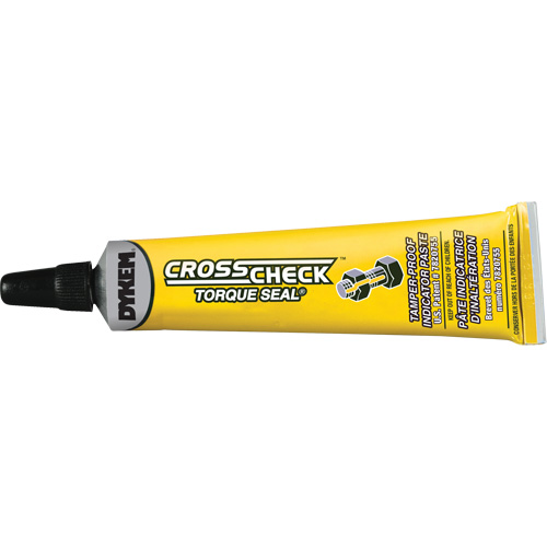 P&acirc;te indicatrice inviolable Cross-Check Torque Seal, 1 liq. oz., Tube, Jaune Absolute Business Supply