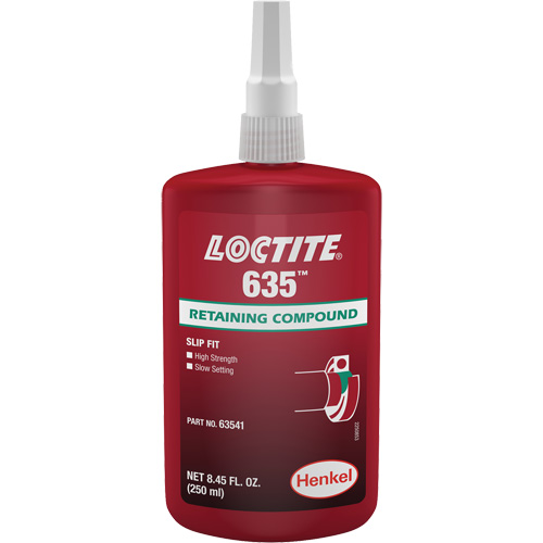 Loctite&reg; 635 Retaining Compound, 250 ml, Bottle, Green Absolute Business Supply