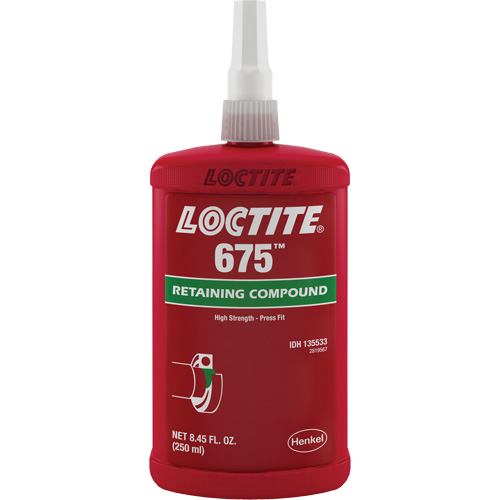 Loctite&reg; 675 Threadlocker, 250 ml, Bottle, Green Absolute Business Supply