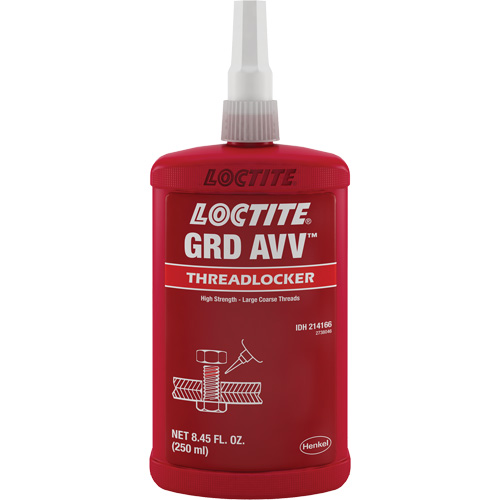 Letter Grade AVV Threadlocker, Red, High, 250 ml, Bottle Absolute Business Supply
