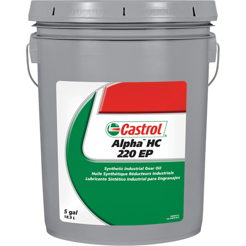 Huile pour engrenages synth&eacute;tique industrielle HC EP 220 Alpha, 18,93 L Absolute Business Supply