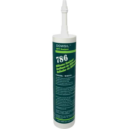 Agent d'&eacute;tanch&eacute;it&eacute; &agrave; base de silicone Dowsil 786, 300 ml, Cartouche, Blanc Absolute Business Supply