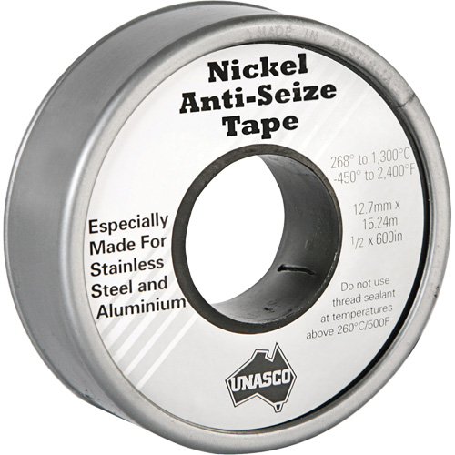 Nickel Anti-Seize Tape, 590" L x 1/2" W, Silver Absolute Business Supply