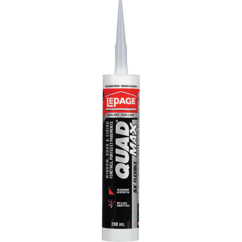Scellant pour parements & fen&ecirc;tres Quad Max, 280 ml, Tube, Brun Absolute Business Supply