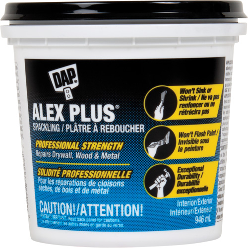 Pl&acirc;tre &agrave; reboucher Alex Plus, 946 ml, Contenant en plastique Absolute Business Supply