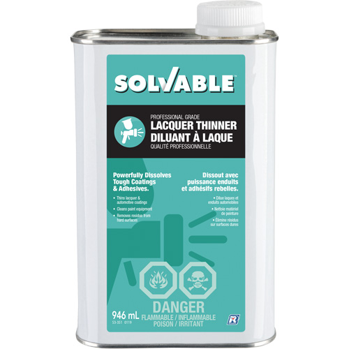 Diluant &agrave; lacque de calibre professionnel, Bidon rectangulaire, 946 ml Absolute Business Supply