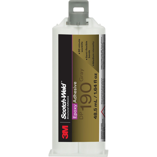 Scotch-Weld Epoxy Adhesive DP190, 1.64 fl. oz., Cartridge, Two-Part, Grey Absolute Business Supply
