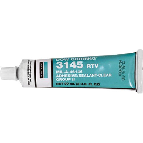 Scellant adh&eacute;sif &agrave; la silicone Dowsil RTV 3145 MIL-A-46146, Tube, Transparent Absolute Business Supply