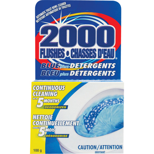 D&eacute;tergent pour cuvette de toilette 2000 Flushes Blue Plus, 100 g, Tampon Absolute Business Supply