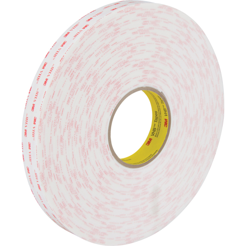 VHB Tape 4950, 33 m (108') L x 25.4 mm (1") W, 45 mils, Acrylic Absolute Business Supply