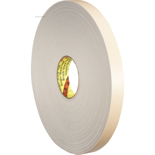 Double-Coated Foam Tape, 33 m (108') L x 25.4 mm (1") W, 62 mils, Polyethylene Absolute Business Supply