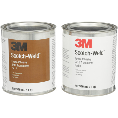Adh&eacute;sif Scotch-Weld, 32 oz liq., Trousse, Deux composants, Translucide Absolute Business Supply