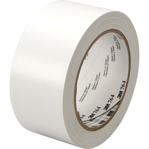 Ruban en vinyle pour travaux g&eacute;n&eacute;raux 764, 25,4 mm (1") la x 32,9 m (108') lo, 5 mils, Blanc Absolute Business Supply