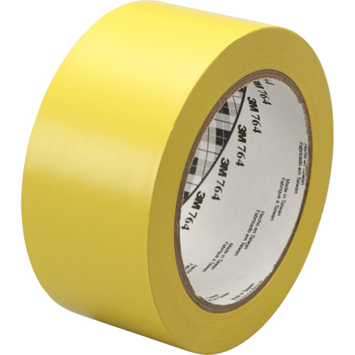 Ruban en vinyle pour travaux g&eacute;n&eacute;raux 764, 1245 mm (49") la x 32,9 m (108') lo, 5 mils, Jaune Absolute Business Supply