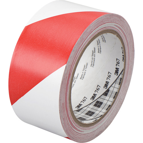 Ruban de signalisation de danger 767, 50,8 mm (2") x 33 m (108'), Rouge/Blanc Absolute Business Supply