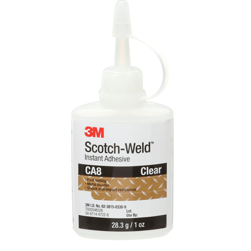 Scotch-Weld Instant Adhesive CA8, Clear, Bottle, 1 oz. Absolute Business Supply