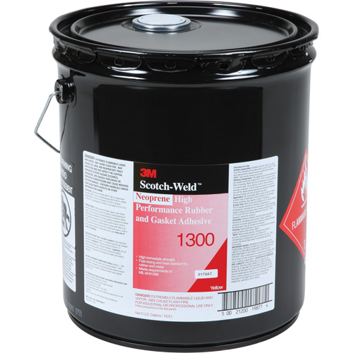 High-Performance Rubber & Gasket Adhesive, Pail, Yellow Absolute Business Supply