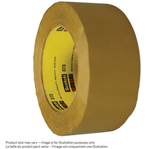 Scotch&reg; Box Sealing Tape 373, Hot Melt Adhesive, 2.5 mils, 48 mm (2") x 100 m (328') Absolute Business Supply