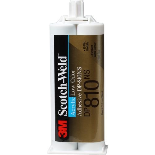 Adh&eacute;sif acrylique &agrave; faible odeur Scotch-Weld, Deux composants, Cartouche double, 1,7 oz, Blanc Absolute Business Supply