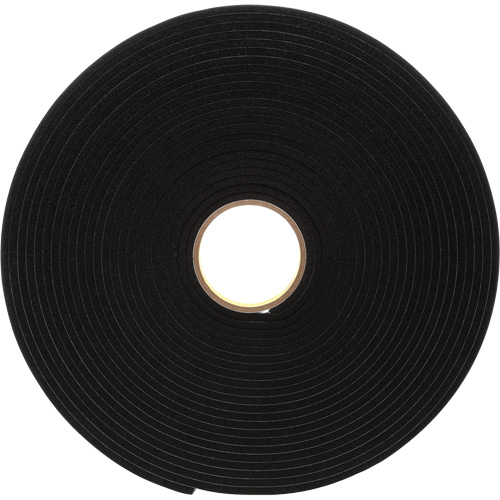 4504 Vinyl Foam Tape, 25.4 mm (1") W x 16.5 m (54') L, 250 mils, Black Absolute Business Supply