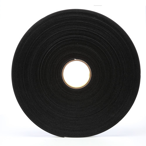 Ruban en mousse de vinyle 4508, 25,4 mm (1") la x 32,9 m (108') lo, 125 mils, Noir Absolute Business Supply