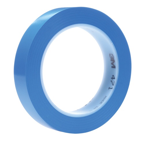 471 Vinyl Tape, 19 mm (3/4") W x 32.9 m (108') L, 5.3 mils, Blue Absolute Business Supply