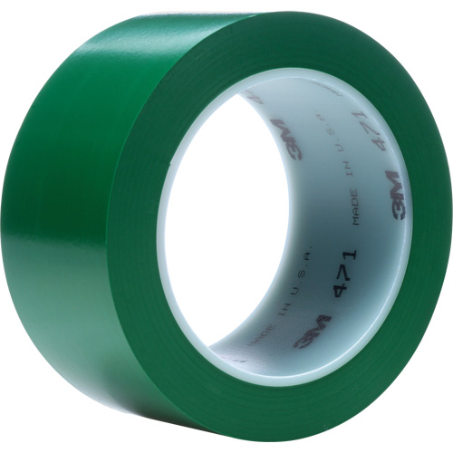 471 Vinyl Tape, 12 mm (1/2") W x 32.9 m (108') L, 5.3 mils, Green Absolute Business Supply