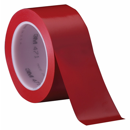 Ruban en vinyle 471, 102 mm (4") la x 32,9 m (108') lo, 5,2 mils, Rouge Absolute Business Supply