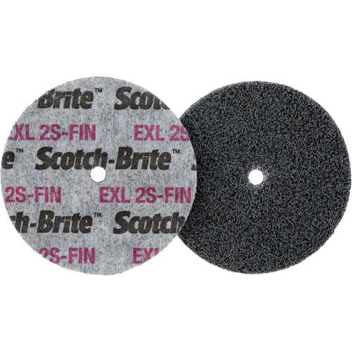 Scotch-Brite EXL Unitized Wheel, 3" x 1/2", 1/4" Arbor Absolute Business Supply