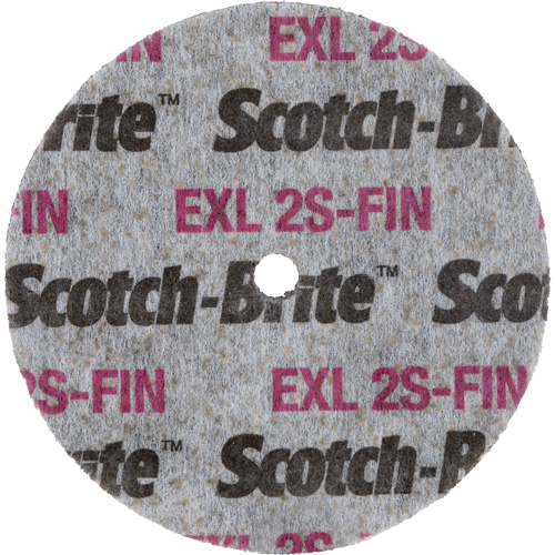 Scotch-Brite EXL Unitized Wheel, 3" x 1/2", 1/4" Arbor Absolute Business Supply