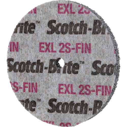 Scotch-Brite EXL Unitized Wheel, 3" x 1/2", 1/4" Arbor Absolute Business Supply