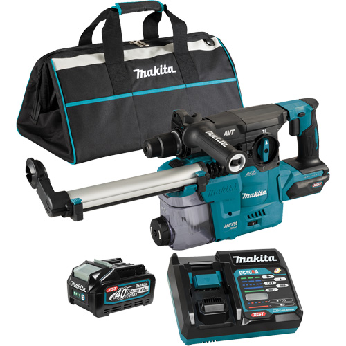 XGT Brushless Cordless SDS-Plus Rotary Hammer with DX10 Dust Extraction Attachment, 40 V, 1-3/16", 3 ft-lbs, 0-840 RPM Absolute Business Supply