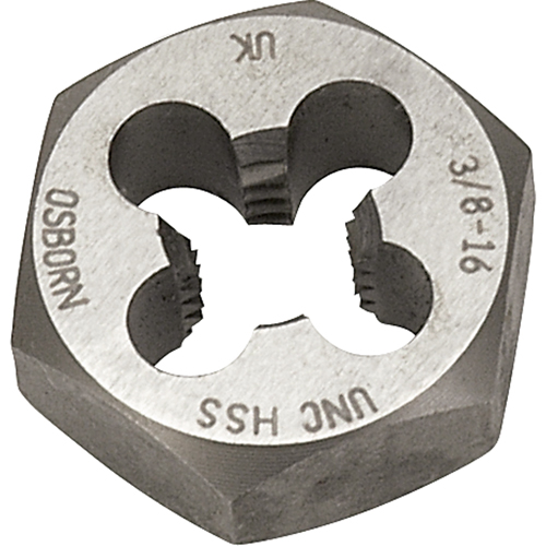 Hexagonal Rethreading Die, 7/10" Dia., 1/4"-28 Thread, High Speed Steel Absolute Business Supply