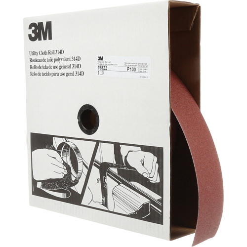 Utility Sanding Roll 314D, 2" W x 150' L, 100J Grit Absolute Business Supply