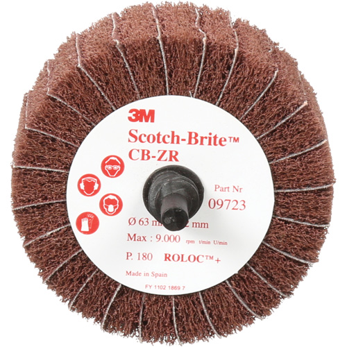 Scotch-Brite Combi-Wheel, 2-1/2" Dia., 180 Grit, Aluminum Oxide Absolute Business Supply