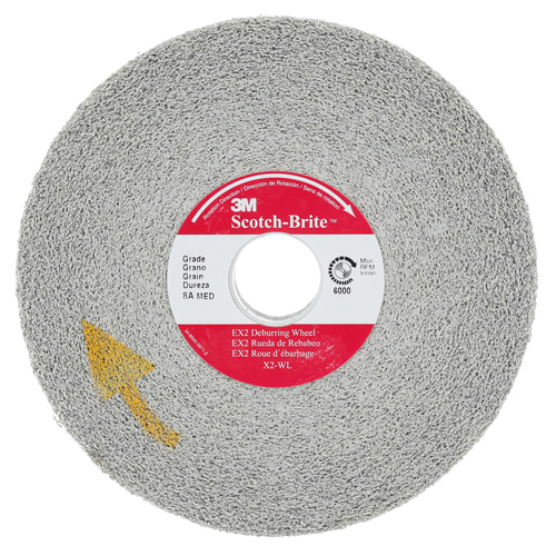 Meule d'&eacute;barbage EXL Scotch-Brite, 6" x 1", Arbre de 1"-8, 1, Oxyde d'aluminium Absolute Business Supply